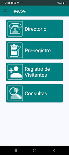 ReCoVi - Registro de Visitas Screen 2