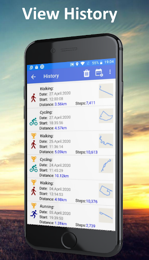 Walking, Running, Cycling App Screen 2