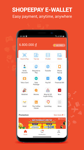 Android application Ví ShopeePay screenshort