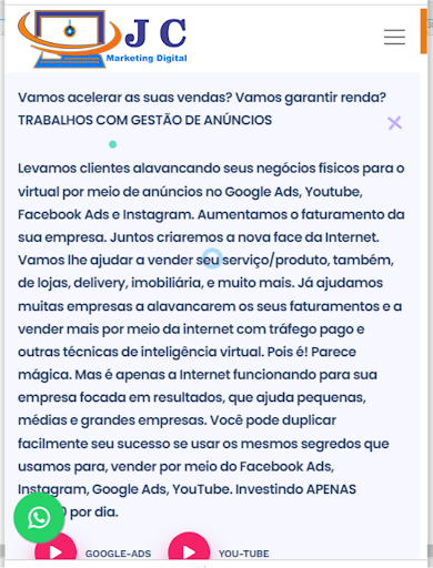 Android application J. C. Marketing Digital screenshort