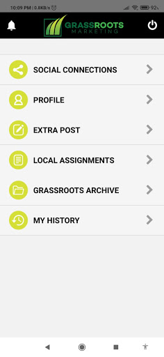 Android application Grassroots Marketing screenshort