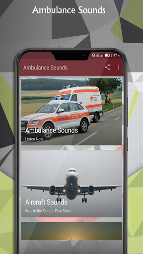 Android application Ambulance Sounds screenshort