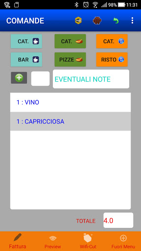 COMANDE RISTO BAR PRO Screen 2