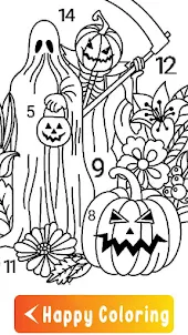 Halloween Coloring By Number