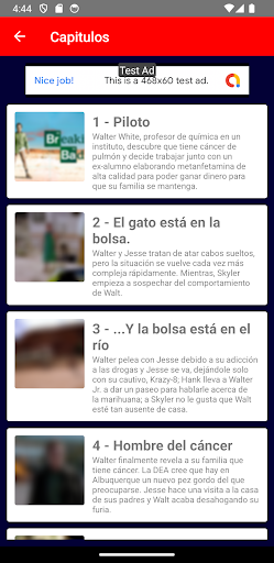 Breaking bad App Screen 2