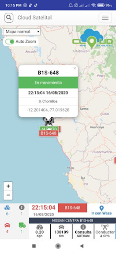 Android application Gps CloudSatelital screenshort