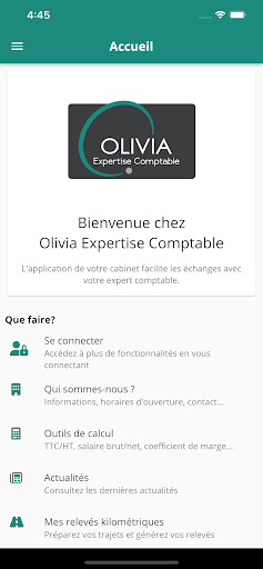 Android application Olivia Expertise screenshort
