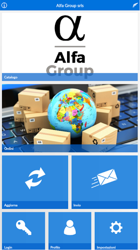 Android application AlfaGroup catalogo e ordini screenshort