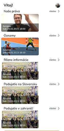 Android application Posunkujúci screenshort