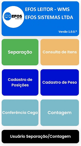 Android application EFOS LEITOR - WMS screenshort