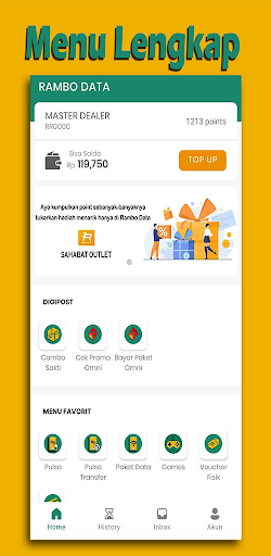 Android application Rambo Reload - Pulsa Murah screenshort