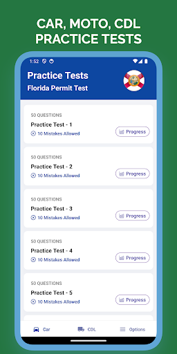 Android application Florida DMV Practice Test screenshort