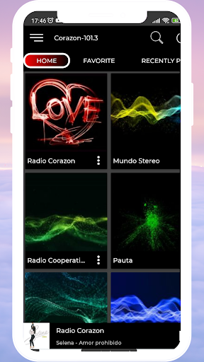 Radio Corazon 101.3 Chile live Screen 3