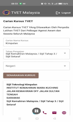 myTVET Screen 3