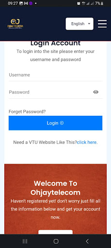 Android application Ohjaytelecom screenshort