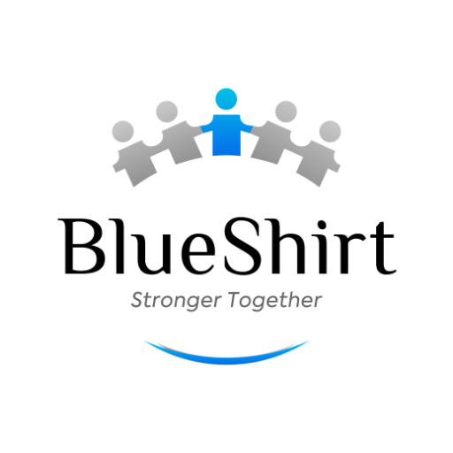 BlueShirt: Stronger together logo