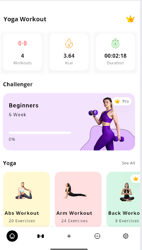 Android application Workout Planet screenshort