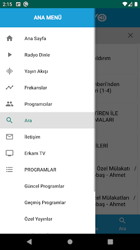 Erkam Radyo Screen 2
