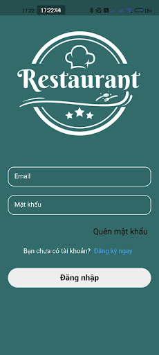 Android application NhaHang screenshort