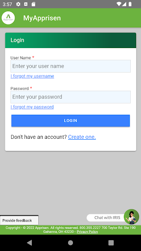Android application MyApprisen screenshort