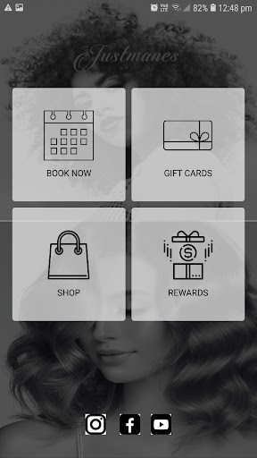 Android application Justmanes Hair Salon screenshort
