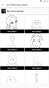 Captura 4 How to Draw Wednesday Addams android