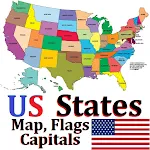 Cover Image of Télécharger 50 US States Capitals Flag Map  APK