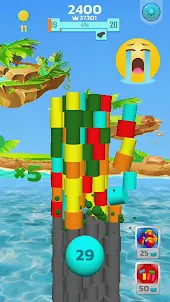 Color Tower Crash 3D: Arcade 2
