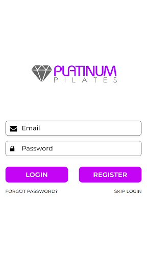 Android application Platinum Pilates screenshort