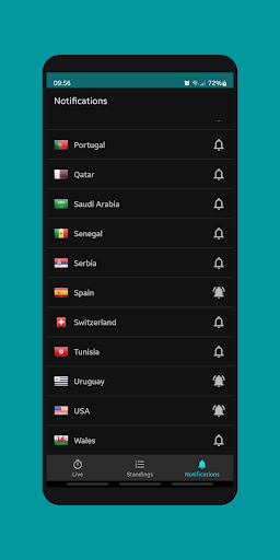 Live Scores for W. Cup 2022 Screen 3