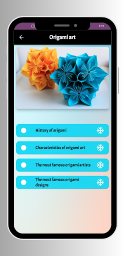 Android application Origami art screenshort