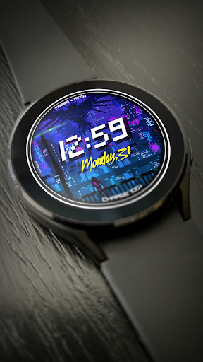 Pixel Cyberpunk Watch Face Screen 3