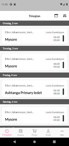 Android application onyoga screenshort