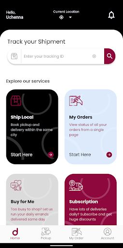 Dellyman Customer Screen 2