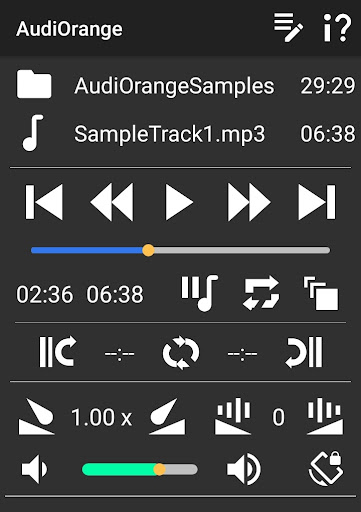 Android application AudiOrange screenshort