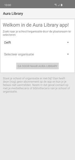 Android application Aura Library screenshort