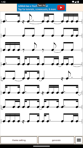 Android application Hatsumi-Rhythm score generator screenshort
