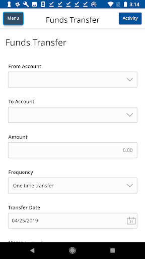 PeoplesBank Cash Management Screen 2