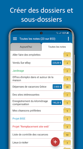 Aperçu de l'application