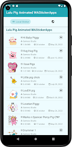 Captura 7 Cute Lulu Pig WAStickerApps android