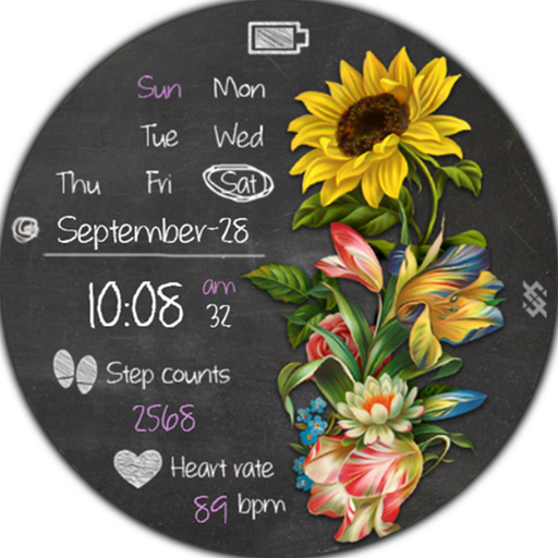 BFF8- Blackboard Art Sunflower logo
