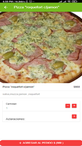 Pizzeria Yuliana Delivery Screen 2