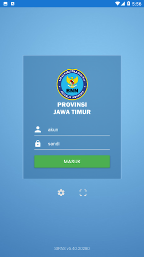 Android application SIPAS BNNP JATIM screenshort