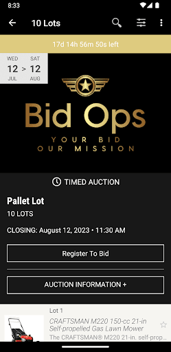 Bid Ops Screen 2