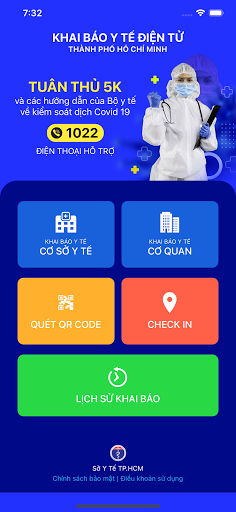 Android application Y tế HCM screenshort