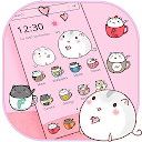 Cute Cup Cat Theme Kitty Wallpaper & icon pack icon