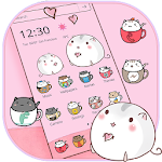 Cover Image of Unduh Cute Cup Cat Theme Kitty Wallpaper & icon pack 1.2.1 APK