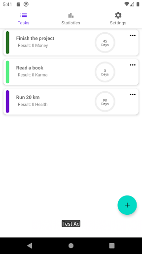 Android application Reacher screenshort