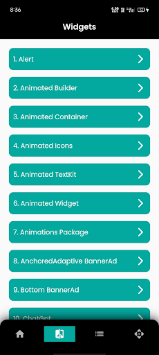 Flutter Widgets Screen 3