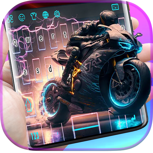 Neon Motorbike Keyboard logo